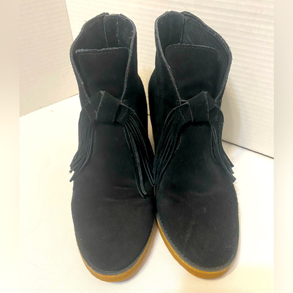 UGG Black Suede‎ Corine Booties With Tassel Woman's Size 9.5